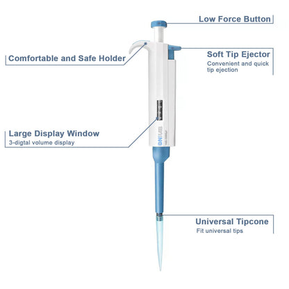ONiLAB 1000-5000μl Laboratory Single Channel Pipette Scientific Laboratory Micropipette Manual Adjustable Volume, High