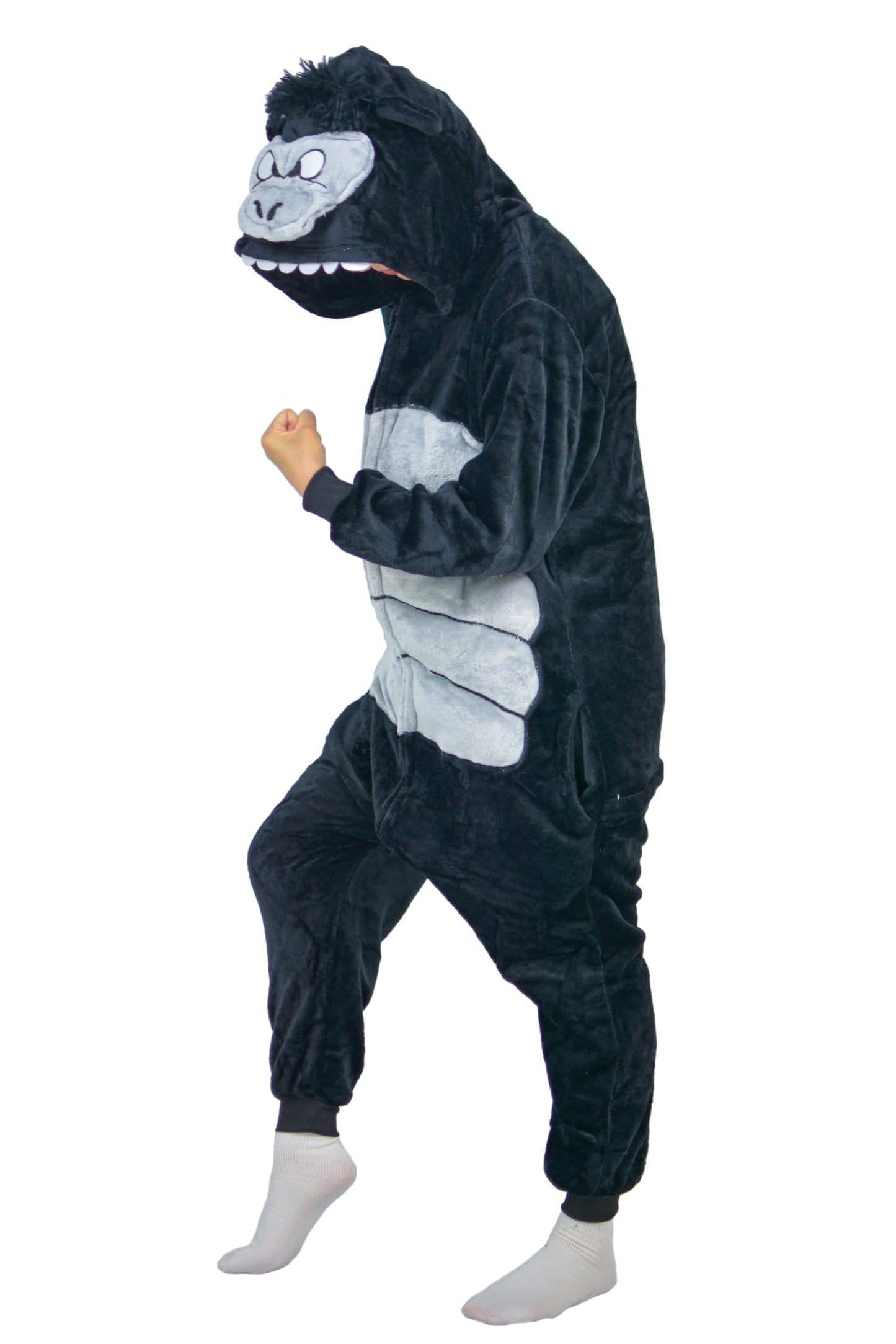 Gorilla Onesie Costume Adult Animal Jumpsuit Pajamas – S