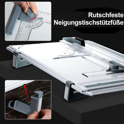 A3 Geo Drawing Board Parallel Rail Adjustable Angle Quick-Drawing Triangle Professional – A3