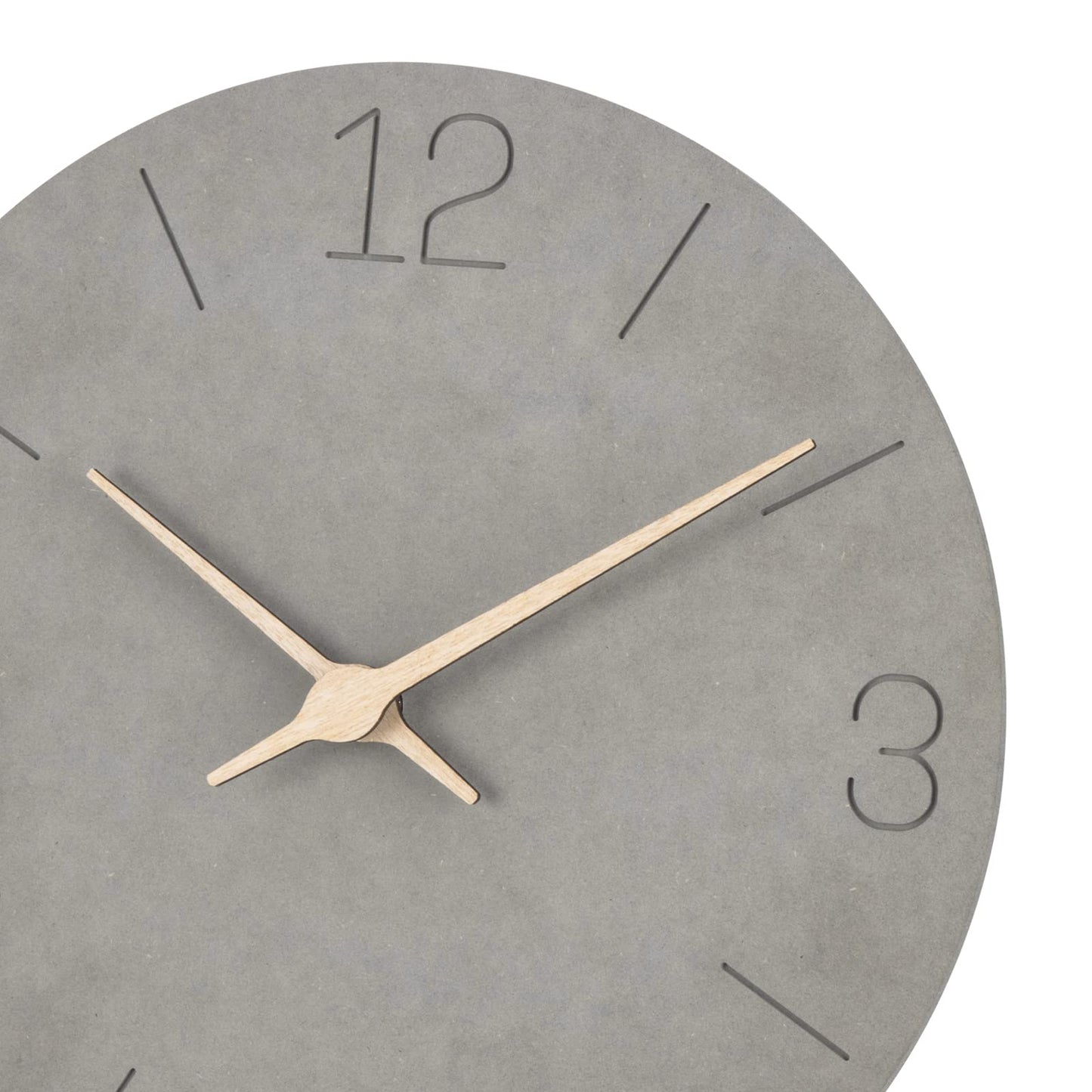 Warminn MDF Wooden Wall Clock Without Ticking Noise Silent Modern 30cm Quartz Large Battery Operated Wall Clock Easy to Read