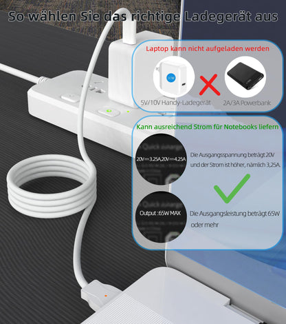 Aioum 85W Magnetic USB-C Charging Cable Nylon Braided for MacBook Air/Pro 2012-2017 – Black