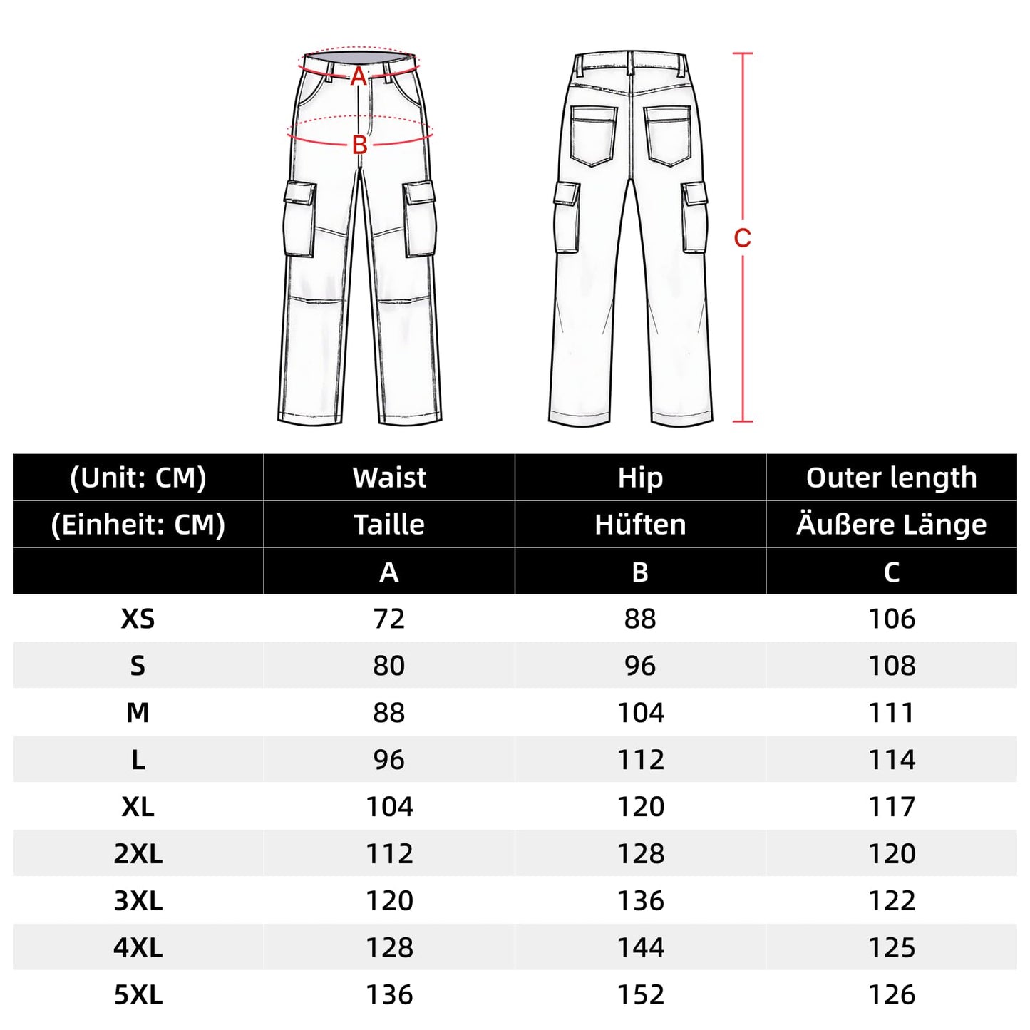 WORK IDEA Men's Work Trousers - Camouflage Trousers Men's Cargo Trousers with Inside Knee Pockets
