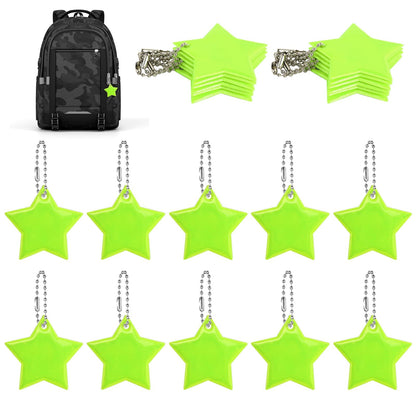 Reflector Pendants 36-Pack Star Safety Reflectors for Backpacks Walking Running Cycling – 36-Pack