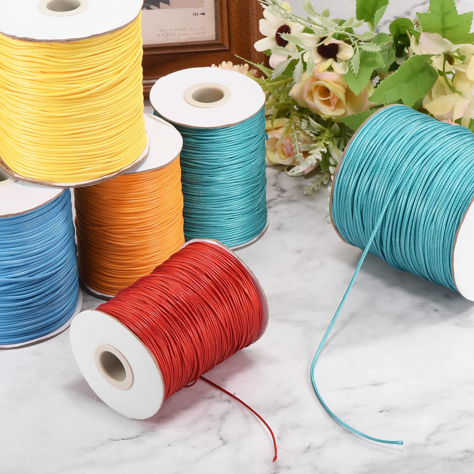 Waxed Cotton Cord 3 mm 40 m for Jewellery Making – Khaki