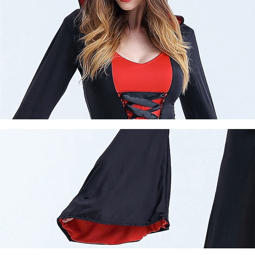 Vintage Witch Dress Halloween Costume Plus Size Renaissance Medieval – A, 5XL