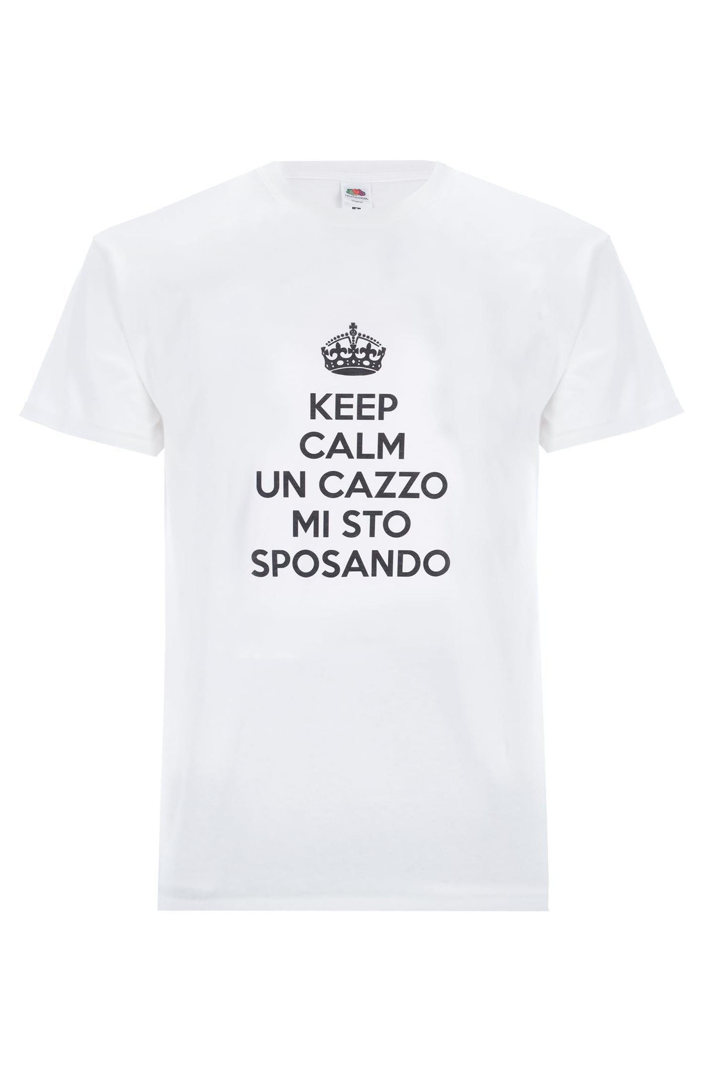 Novelty Stag Do T-Shirt Keep Calm Groom Design – White S