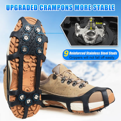 Ice Grips Shoe Spikes Anti-Slip Metal Crampons for Boots – One Size