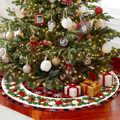 Christmas Tree Skirt 120cm Round Base for Holiday Party Decorations – Bell