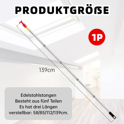 Attic Hatch Pull Rod 5-Piece Hook for Loft Stairs – 139 cm