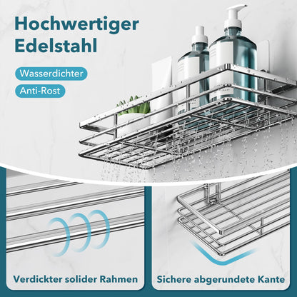 Shower shelf without drilling 2 pieces shower shelf shower basket bathroom organizer bathroom shelf bathroom shelf shampoo