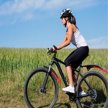 Clip-on Bicycle Mudguard Set Front & Rear Universal Quick-Release – Red 20-29in