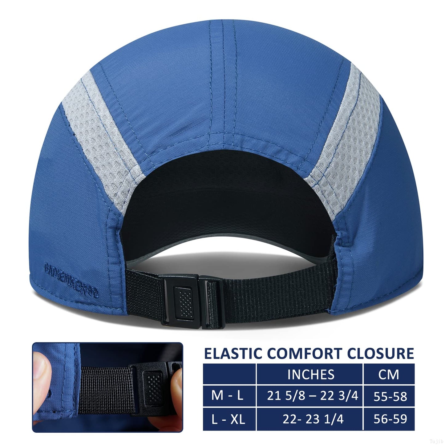 Women’s UPF50+ Baseball Cap Quick-Dry Reflective Ponytail – Blue M/L