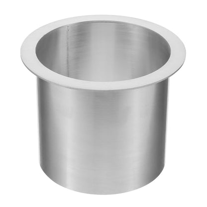 Stainless Steel Recessed Countertop Trash Can Lid Space-Saving Integrated Cover – Silver