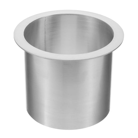 Stainless Steel Recessed Countertop Trash Can Lid Space-Saving Integrated Cover – Silver