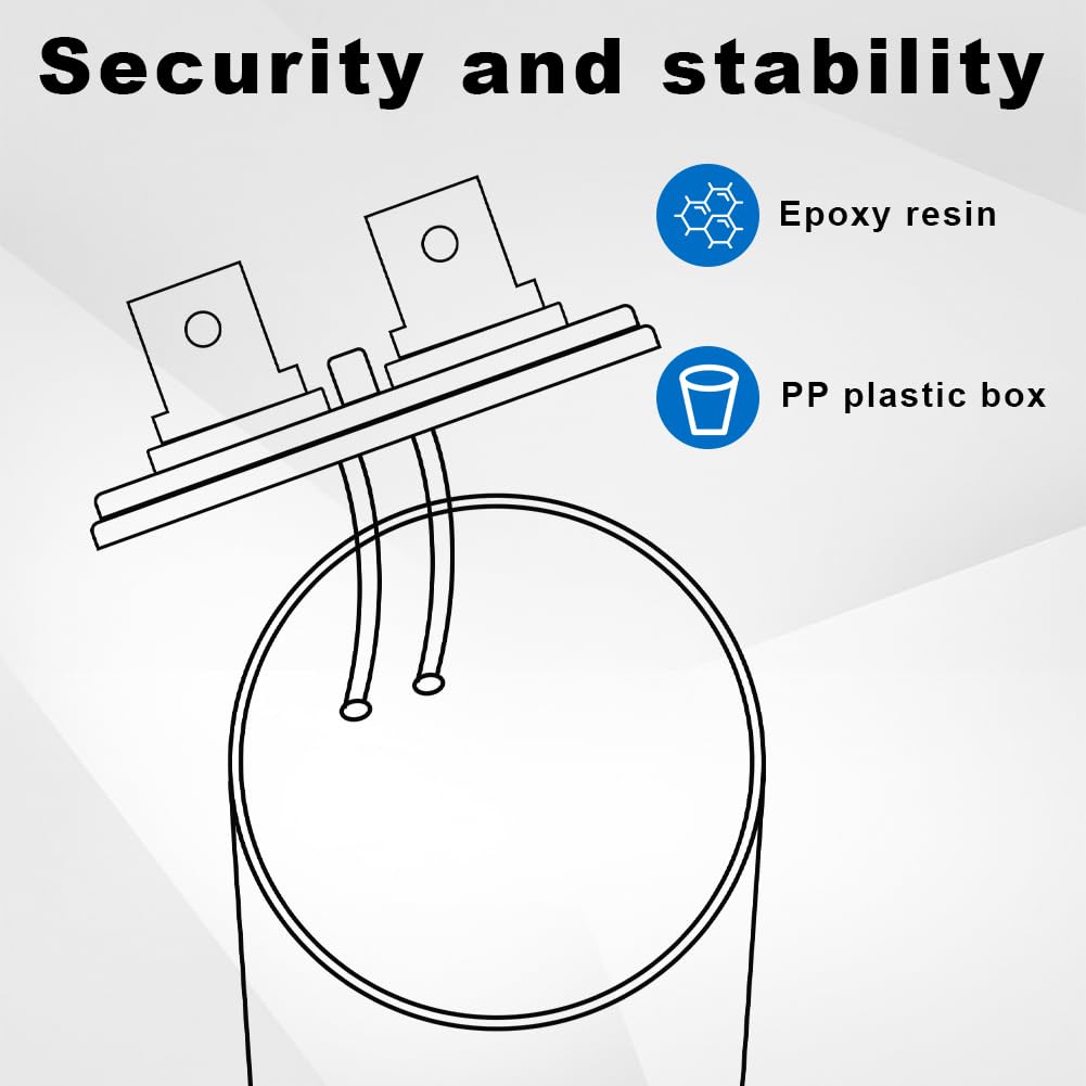 OFFCUP Motor Capacitor CBB60 25μF 450V for Electric Motors – Suitable for Pumps
