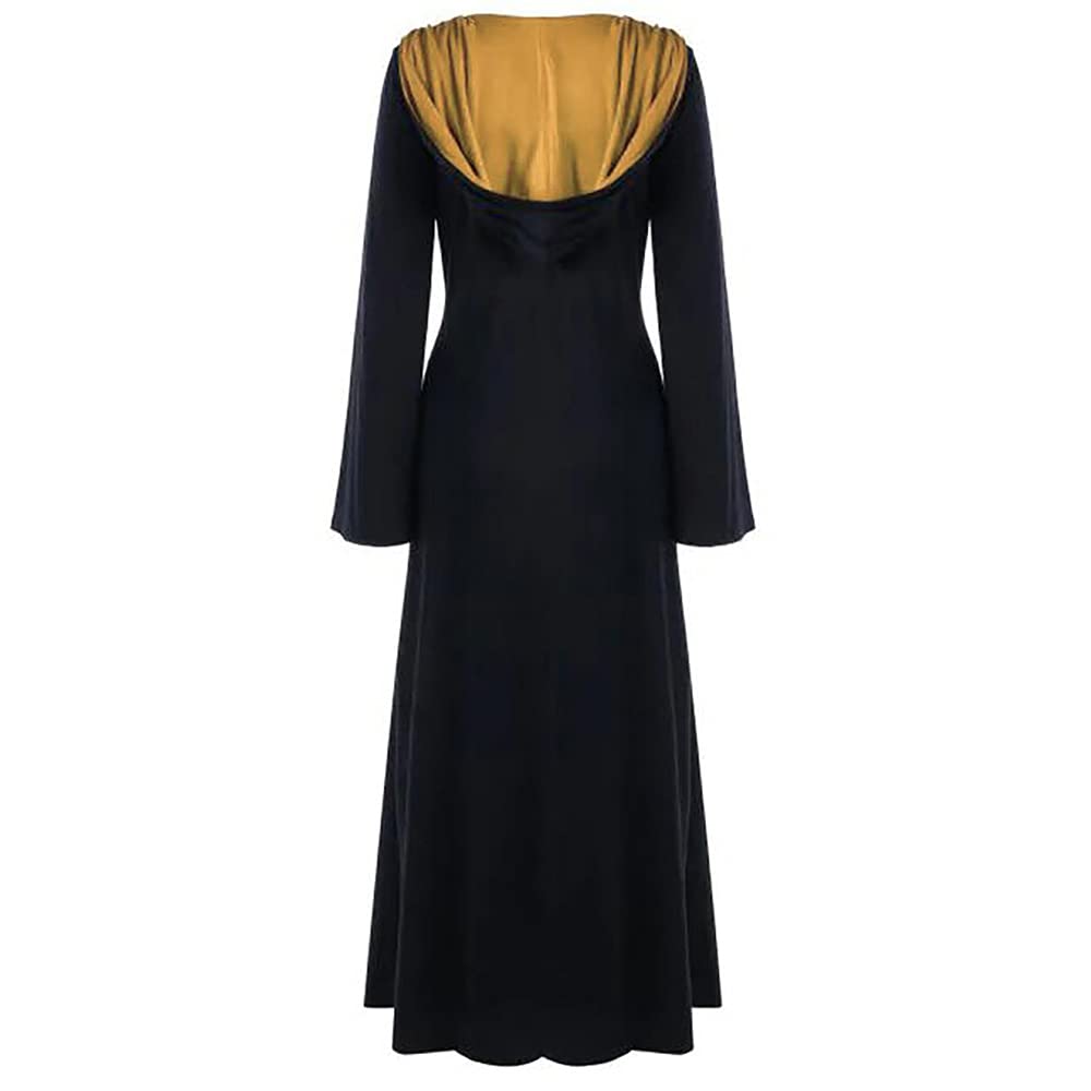 Vintage Witch Dress Halloween Costume Plus Size Renaissance Medieval – A, 5XL