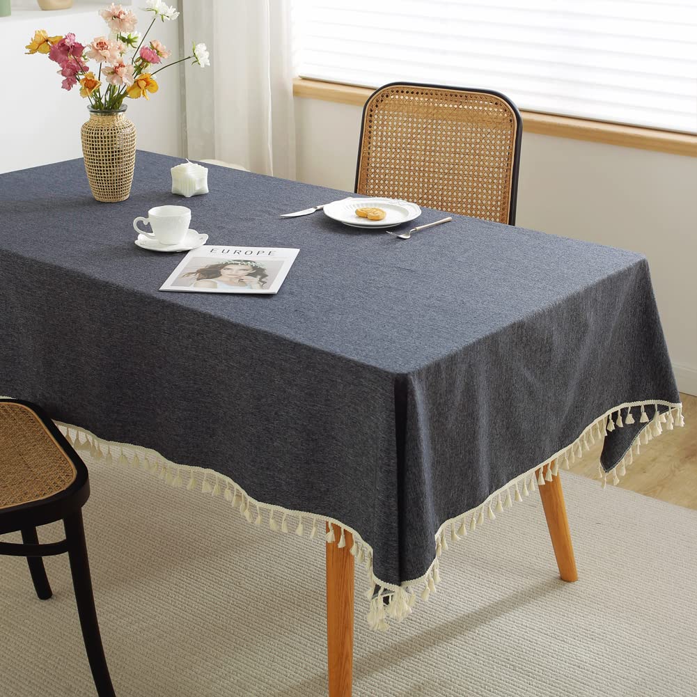 Rectangular Cotton Tassel Tablecloth – Various sizes