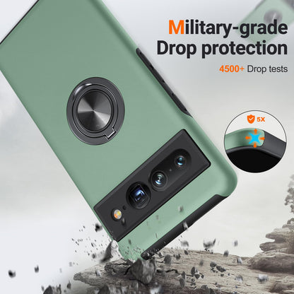 Google Pixel 7 Pro Phone Case with Stand Magnetic Car Mount Support Shockproof Bumper – Green