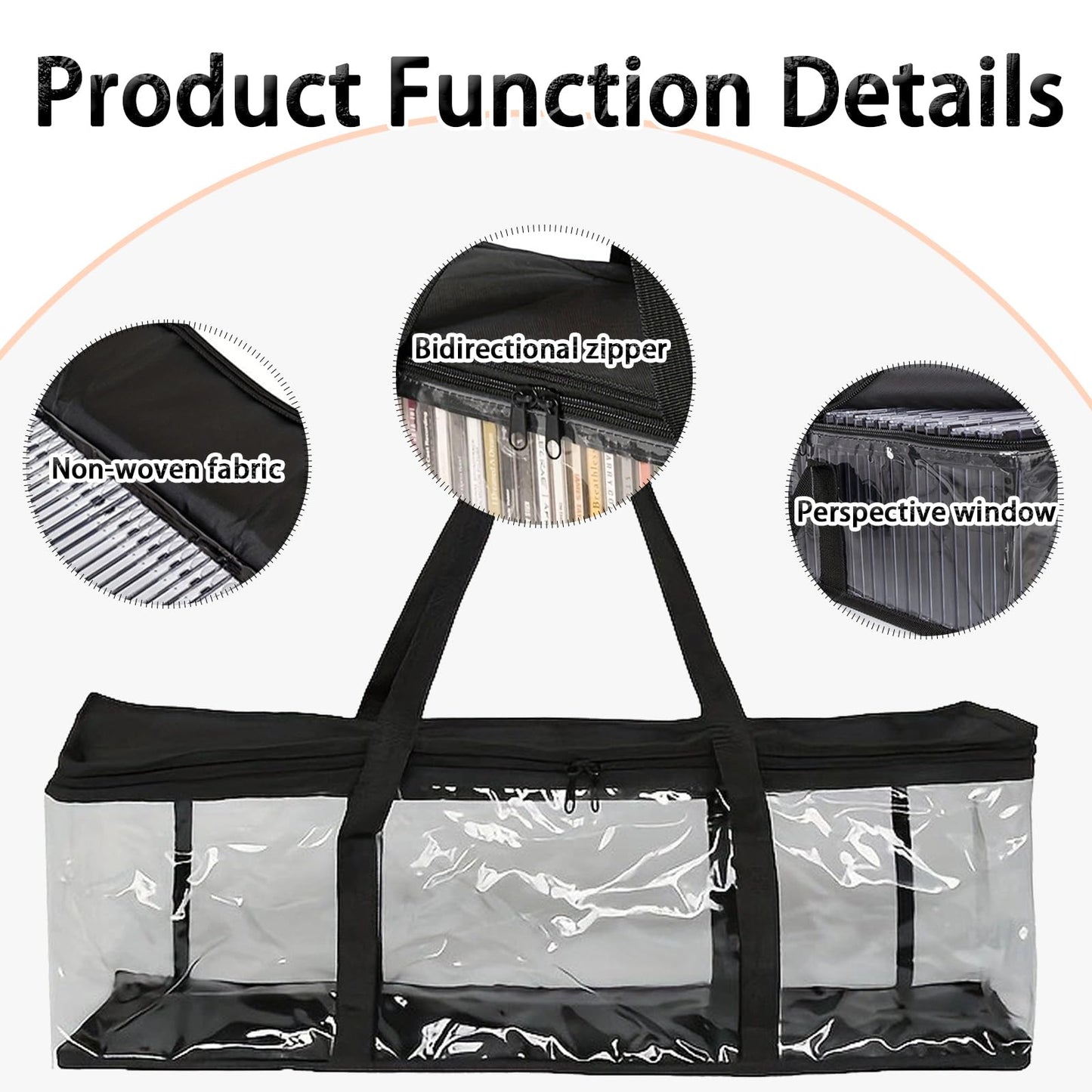 Baseball Cap Storage Organizer Transparent Dustproof Bag Holds 40 Hats – Clear