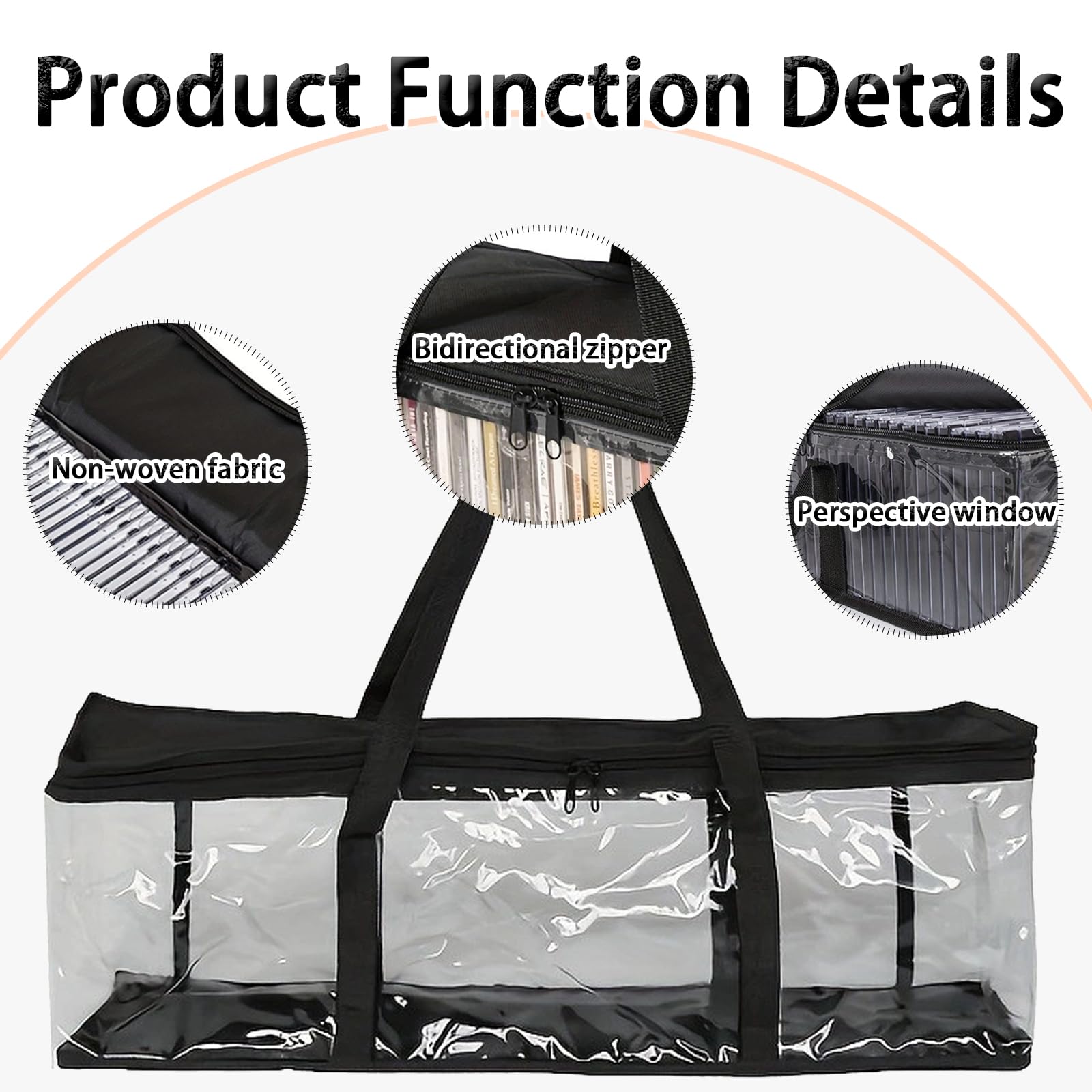 Baseball Cap Storage Organizer Transparent Dustproof Bag Holds 40 Hats – Clear