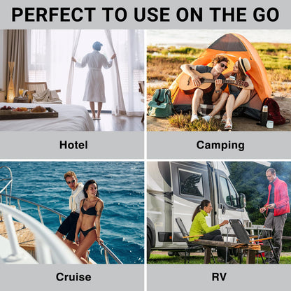 Travel Wash Bag & Retractable Clothesline - Camping Washing Machine - Durable Travel Washing Bag - Portable Manual Washing