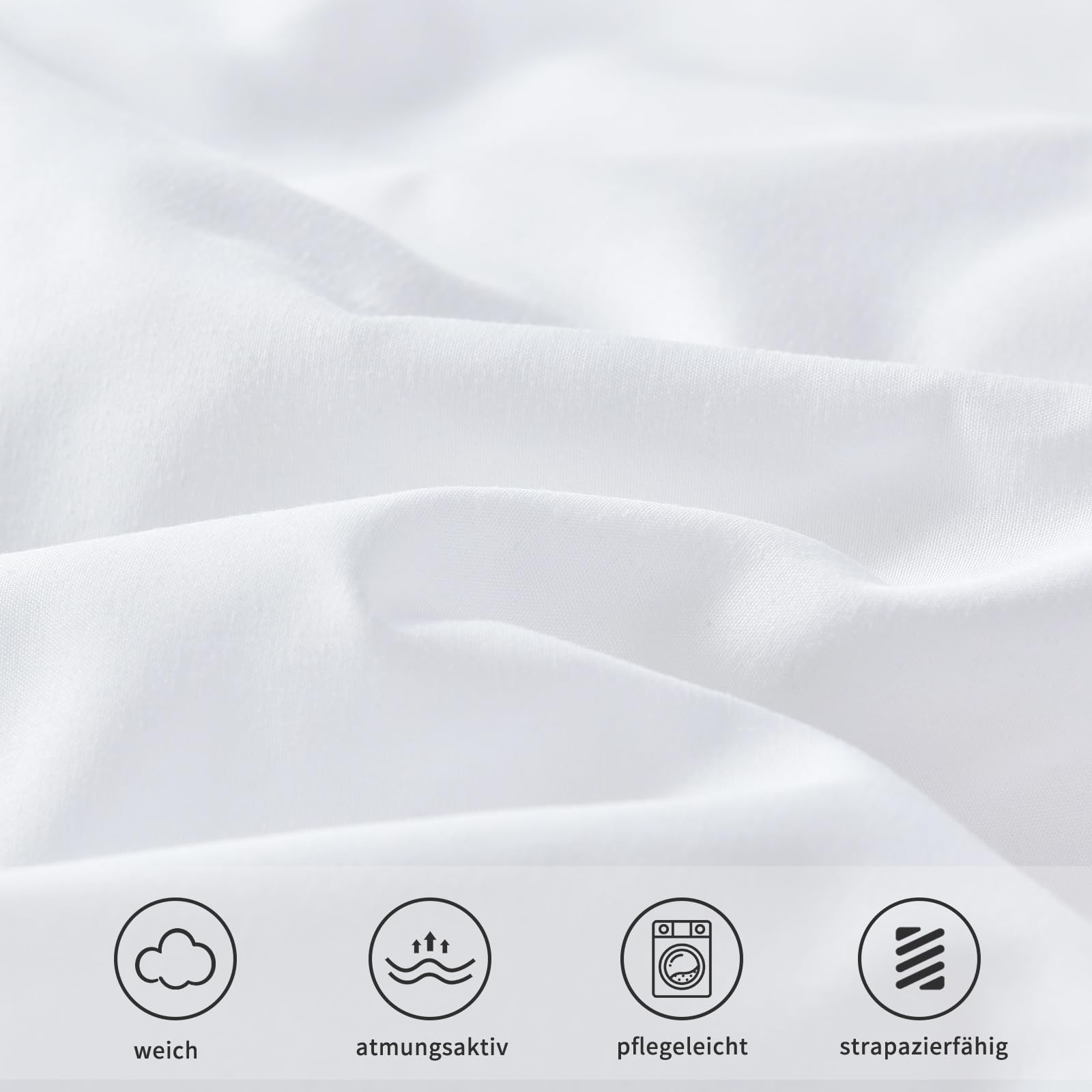 Pillowcase Twin Pack 30x50cm Microfibre with Zipper – White
