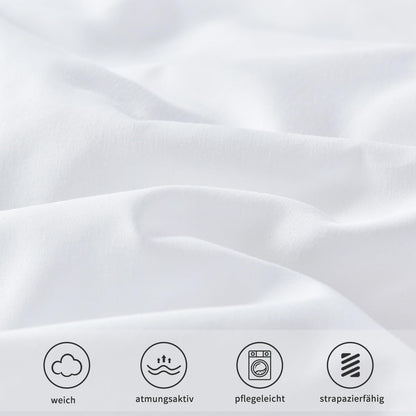 Pillowcase Twin Pack 30x50cm Microfibre with Zipper – White