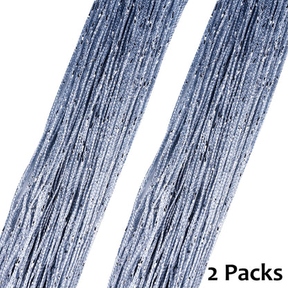2 Glitter Curtains Room Divider Panels for Doors & Windows – 100 x 200 cm
