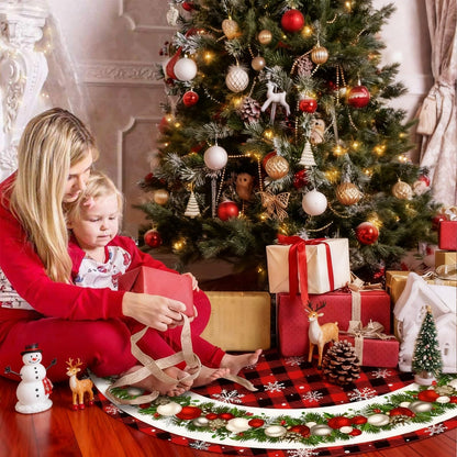 Christmas Tree Skirt 120cm Round Base for Holiday Party Decorations – Bell
