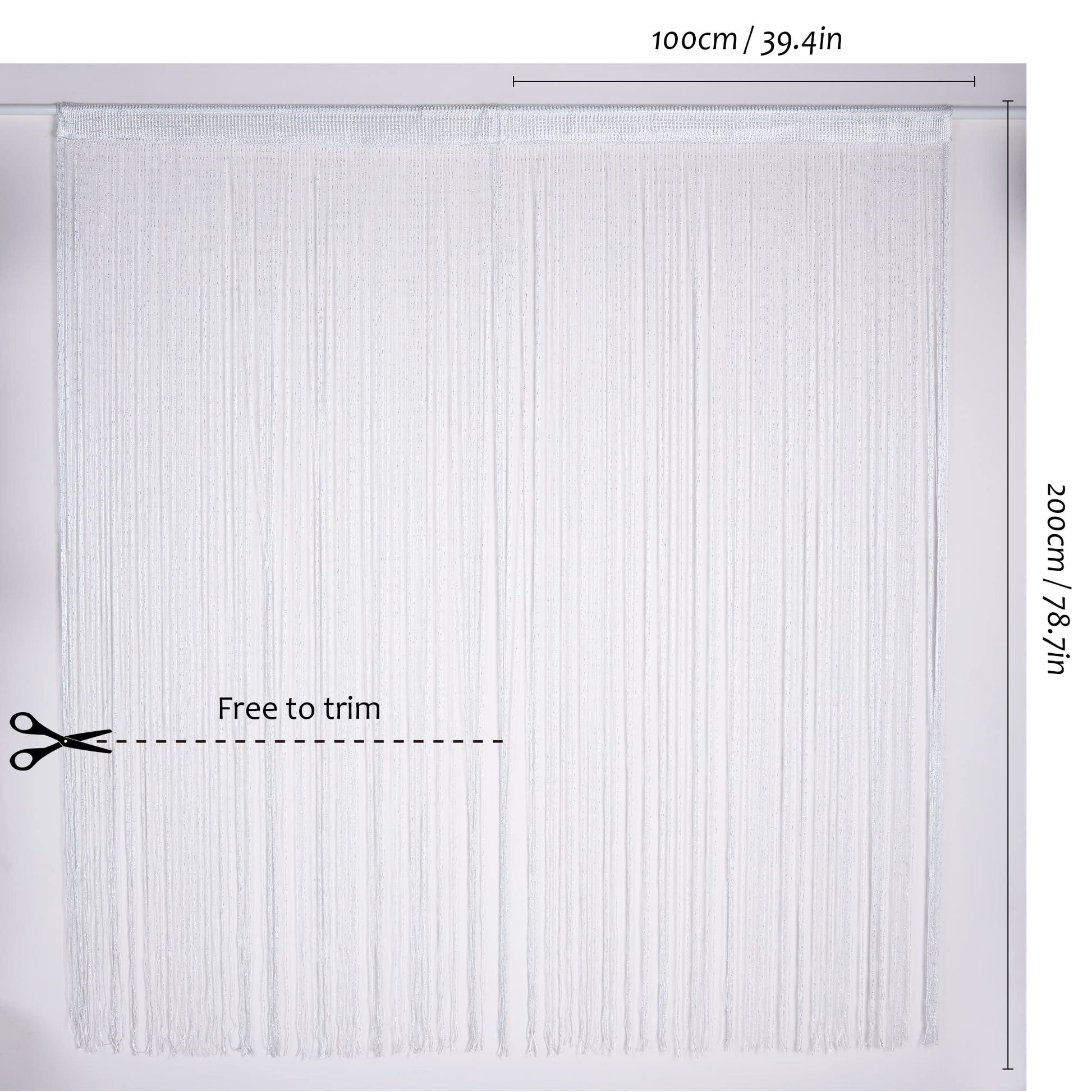 Glitter Curtains Room Divider Panels for Doors and Windows – 100 x 200 cm