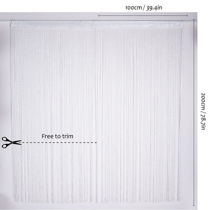 Glitter Curtains Room Divider Panels for Doors and Windows – 100 x 200 cm