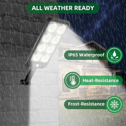 SENDALE Solar Street Light with Remote Control 2 Pack, 200LED Solar Lights with Motion Sensor, 120° Lighting Angle Solar