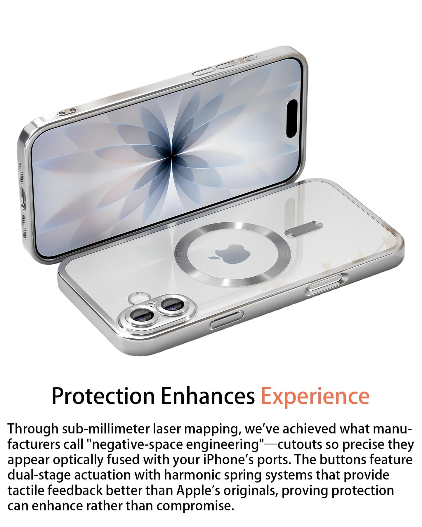 iPhone 17 Pro Magnetic Clear Soft Case with Tempered Glass Screen Protector Military Drop Protection Full Camera Cover –