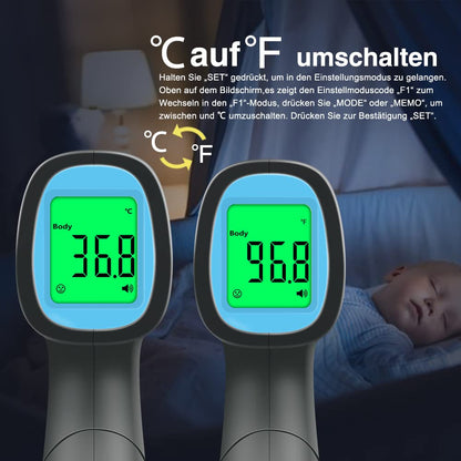 Fever Thermometer Contactless Infrared Forehead Thermometer for Baby Adults, Digital Thermometer Fever with Instant and
