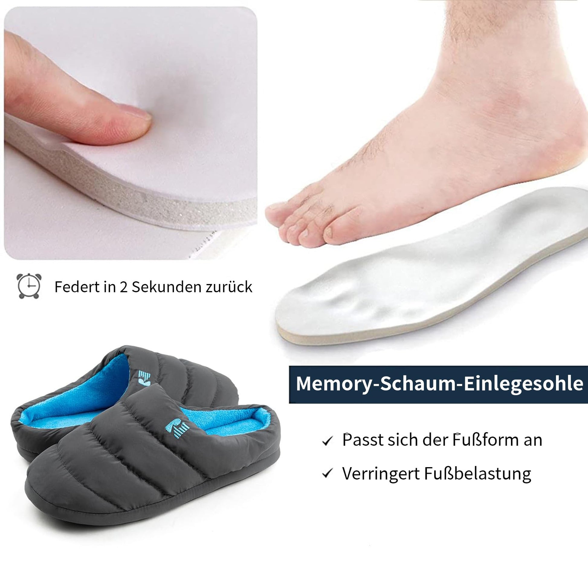 RockDove Men's Campground Memory Foam Down Slippers – Hunter Green EU 46/47