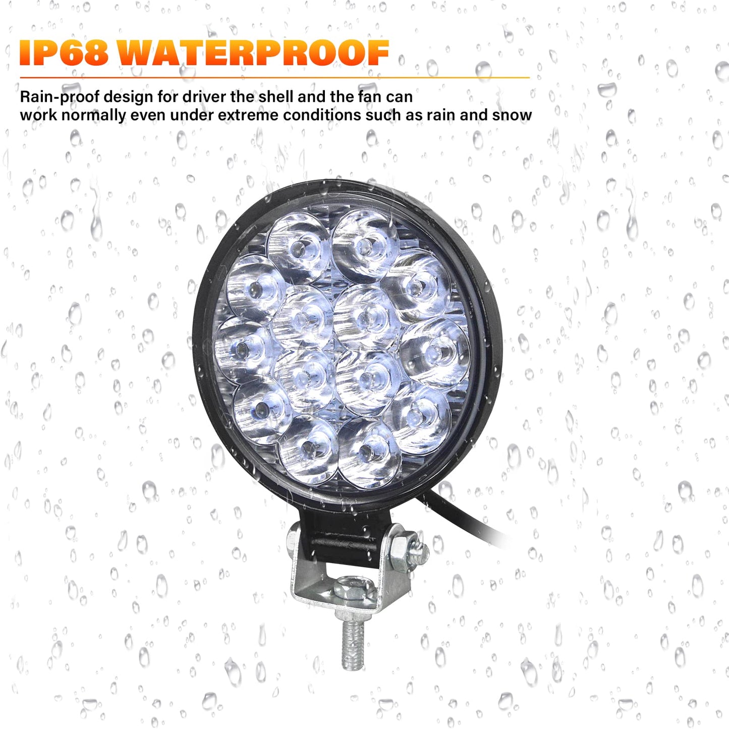 PICAA 42W LED Work Lights 3.2 inch – Waterproof