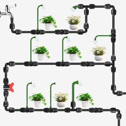 Micro Drip T Piece 1/2 inch Plastic with Barbs 10pcs Barbed Garden Hose Connector Garden Irrigation Barbed Tee T-connector