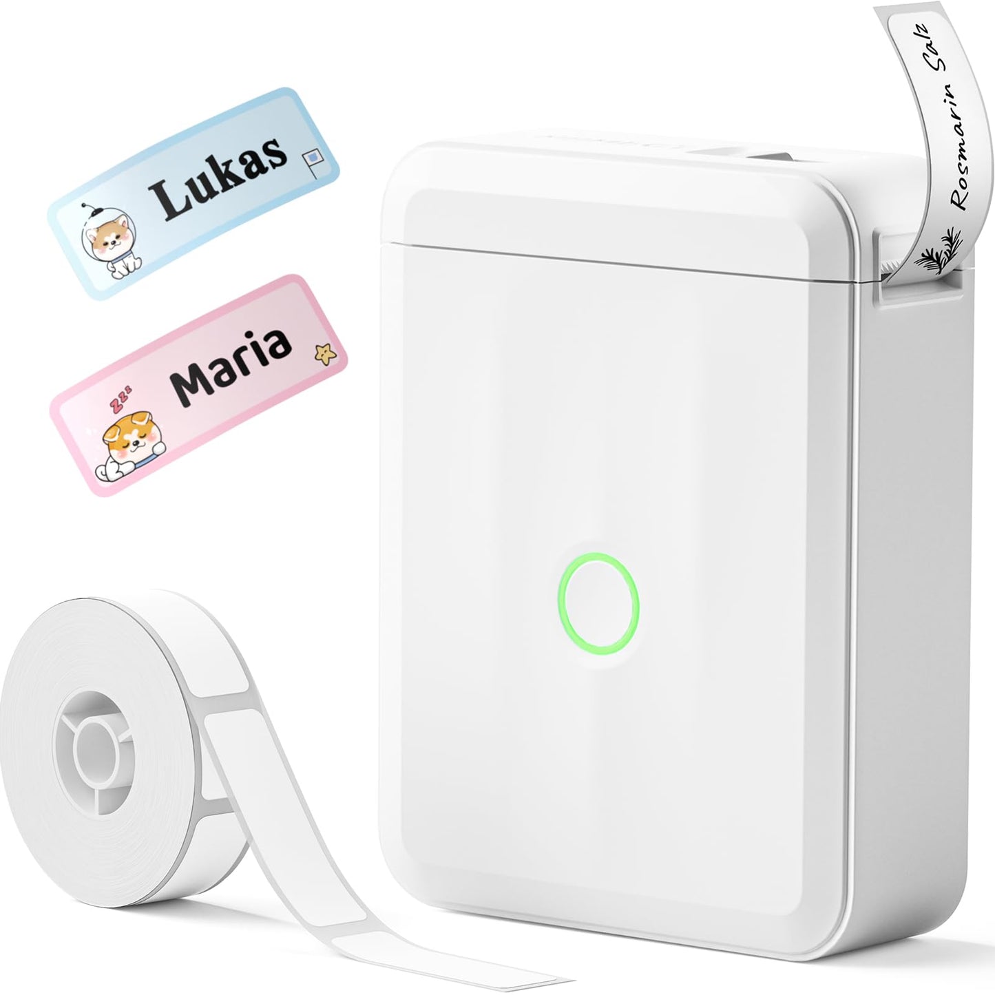 NIIMBOT Bluetooth Name Label Printer with 155 Waterproof Labels – For Home & Office