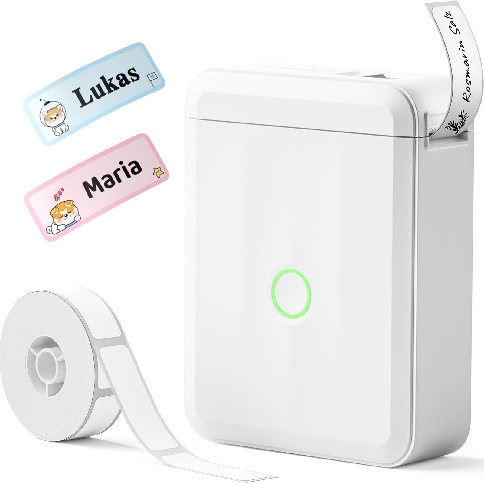 NIIMBOT Bluetooth Name Label Printer with 155 Waterproof Labels – For Home & Office
