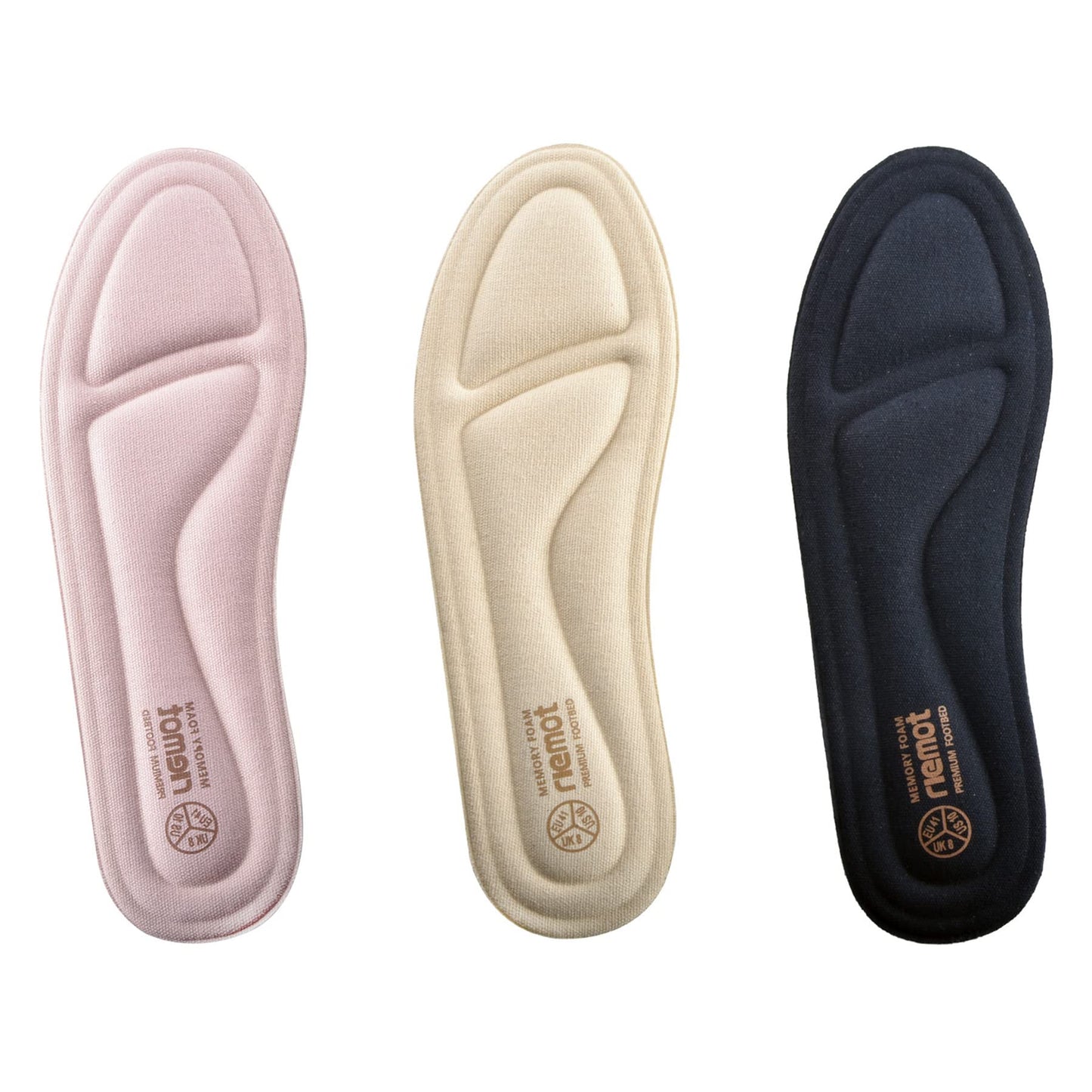 Memory Foam Insoles for Men’s and Women’s Shoes Comfortable and Cushioned – Navy Blue EU 38