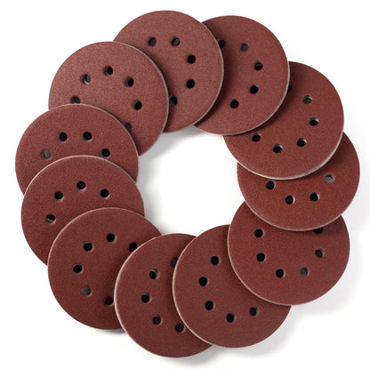 Selead 110-Piece 125mm Hook and Loop Sanding Discs P80 Grit – Round