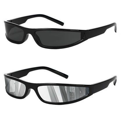 SHEEN KELLY Wrap Around Sunglasses for Men Women Vintage Gangster Style Sunglasses Futuristic Glasses