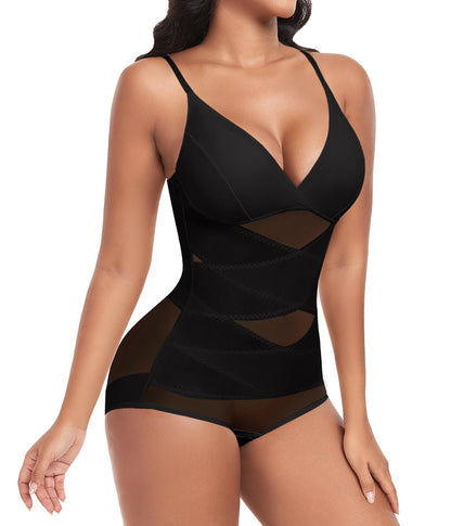 Niwicee Shapewear Women's Tummy Control Bodysuit Figure Shaping Shaping Bodysuits Seamless Body Shaper Adjustable Shoulder