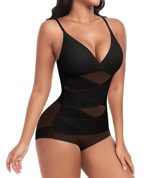 Niwicee Shapewear Women's Tummy Control Bodysuit Figure Shaping Shaping Bodysuits Seamless Body Shaper Adjustable Shoulder