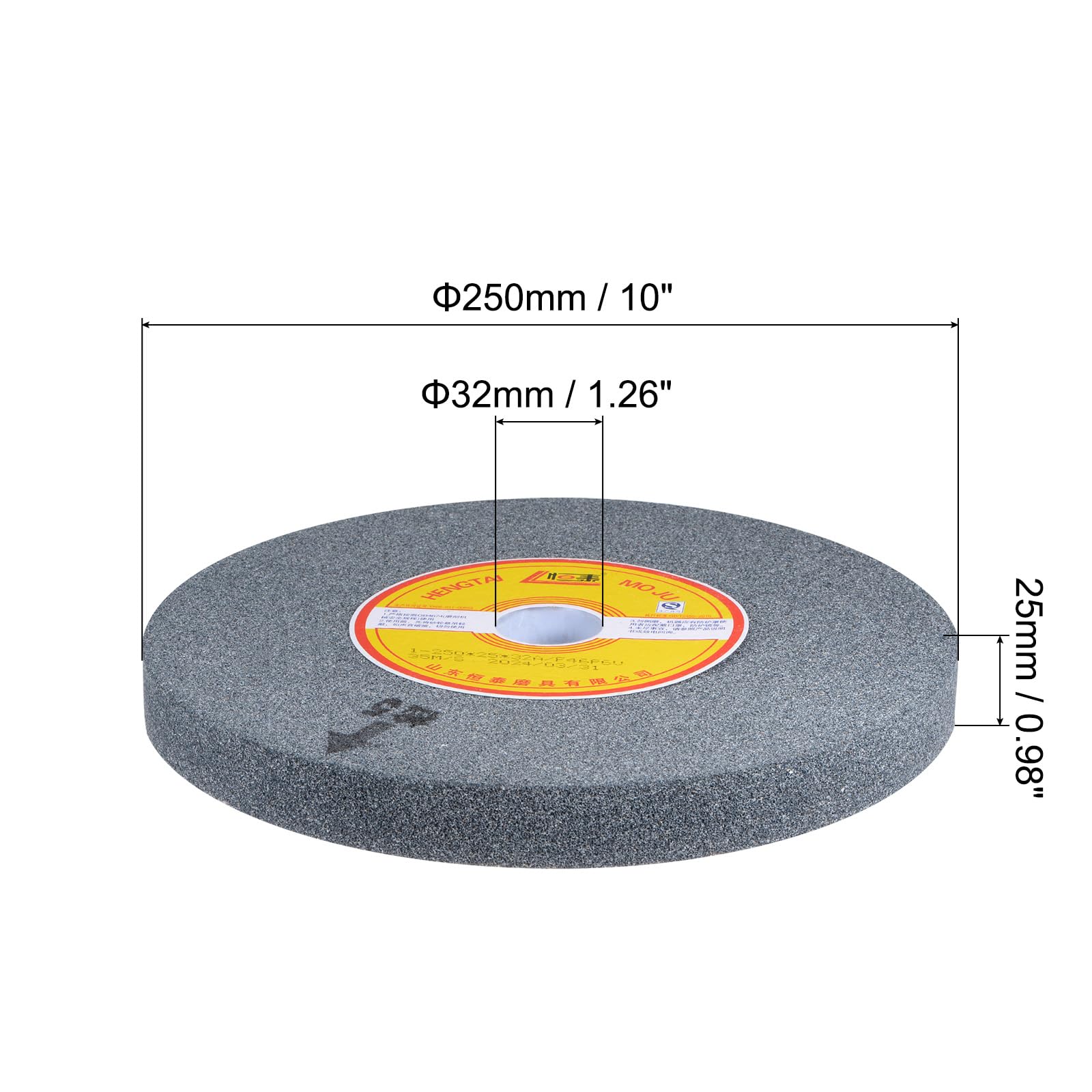 Grinding Wheel 250x32x25mm 80 Grit Brown Corundum – For Steel