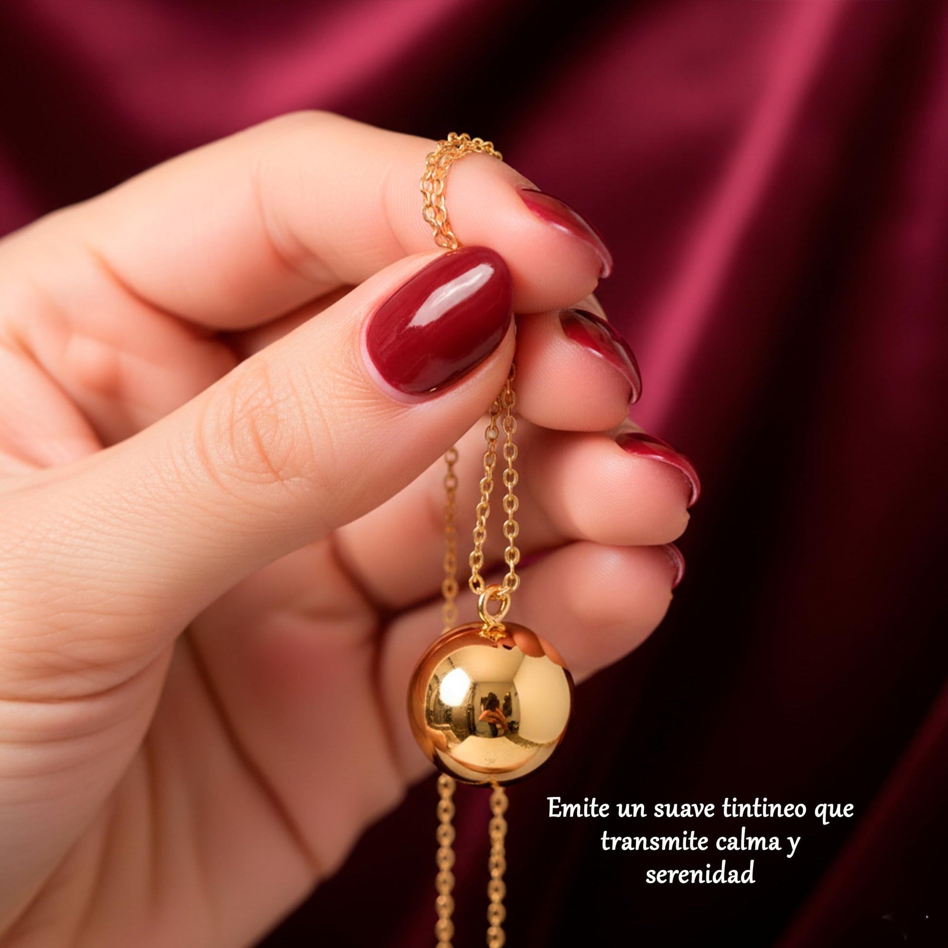 Pregnancy Angel Caller Necklace Stainless Steel Sound Ball – Silver 70cm