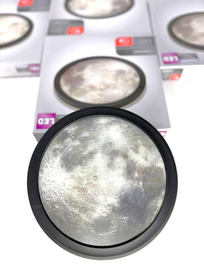Apaļa LED griestu lampa ar reālistisku Mēness virsmas dizainu