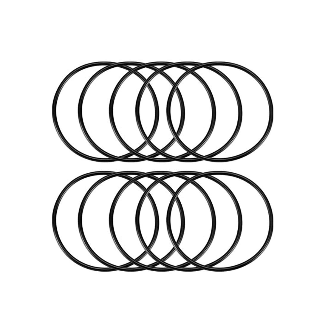 NBR O-rings 80x74x3mm Pack of 10 Rubber Sealing Gaskets – Black