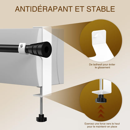 Set of 2 curtain rod supports without drilling, curtain rod without drilling, curtain supports without drilling, supports for