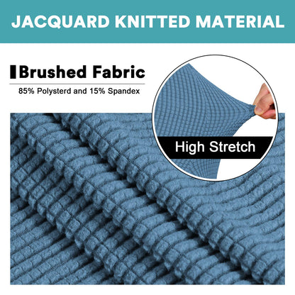 Stretch Armchair Cover Single Lycra Textured Jacquard – Powder Blue